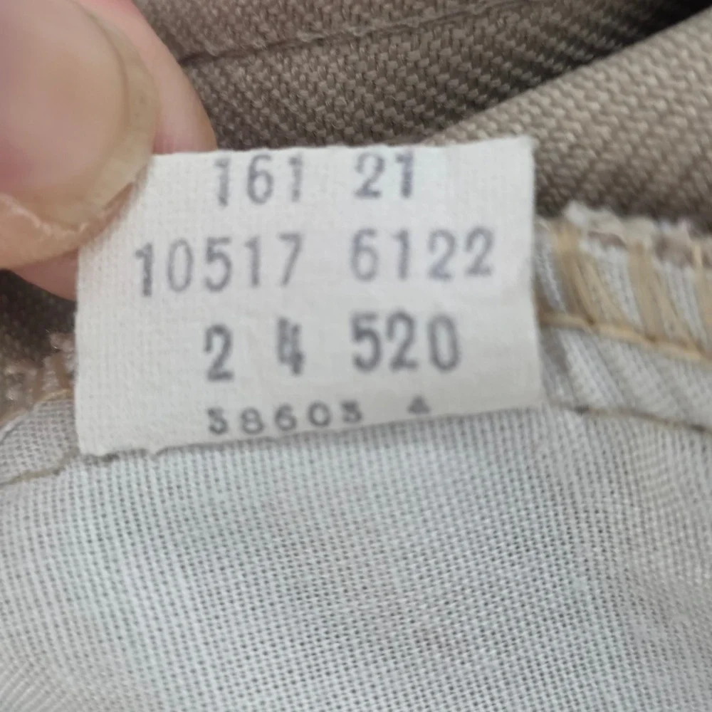 Vintage Levis Sta-Prest Action Slacks 36x34 Tan Beige Western Bootcut Pants
